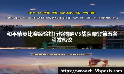 和平精英比赛经验排行榜揭晓V5战队荣登第五名引发热议